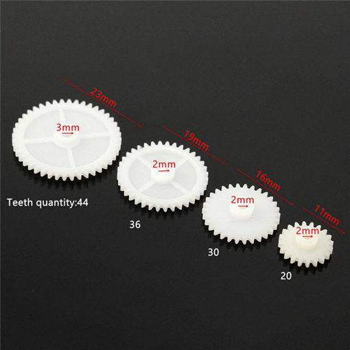 Picture of 10pcs Gear 2/3mm Plastic Accessories For DIY Model Toy Motor Shaft Gear