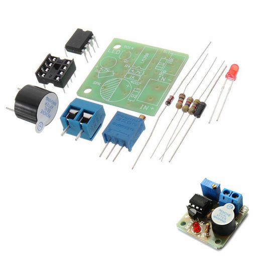 Immagine di 9V 12V Battery Sound and Light Alarm Protection Module Against Over-discharge Board DIY Kit
