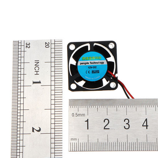 Picture of 12V 25*25*10mm 2510 Cooling Fan with 2Pin Cable for 3D Printer