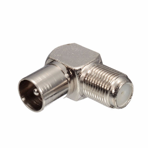 Picture of 90 Degree Right Angled TV Plug Coax Coaxial F Connector Male Aerial Plug Cable