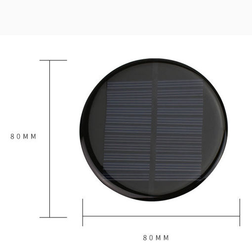 Immagine di 80MM 6V 2W Round Style Polycrystalline Solar Panel Epoxy Board