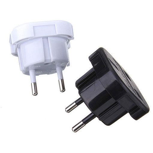 Picture of 2 Pin Universal UK To EU Travel Plug Power Charger Adapter