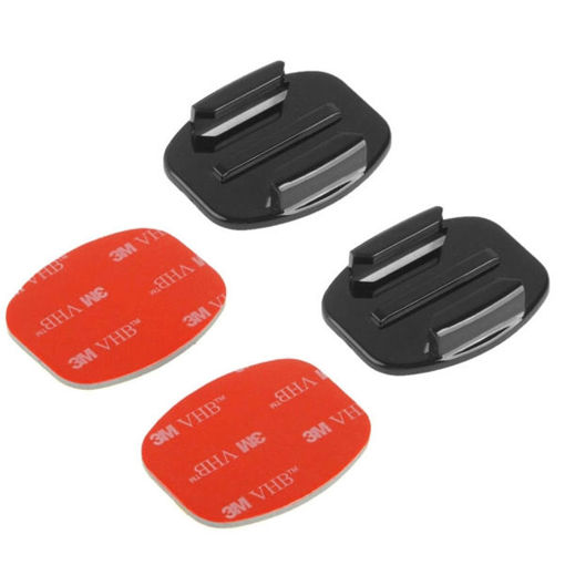 Immagine di PULUZ 2 Flat Surface Mounts 2 Adhesive Mount Stickers for Gopro SJCAM Action Camera