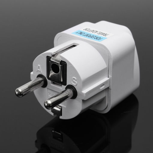 Immagine di Travel Universal Power Outlet Adapter UK US EU AU to EU Plug Conversion Plug Socket Converter Connector