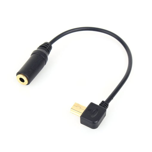 Immagine di Black Color Mini USB to 3.5mm Microphone Adapter Transfer Cable Wire for Gopro Hero 3 3 Plus 4