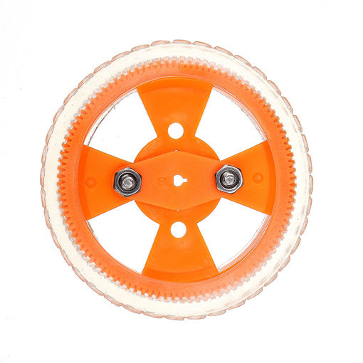 Immagine di 70X12mm Yellow Wear-resistant Rubber Wheels inner diameter 3mm for N20 motor