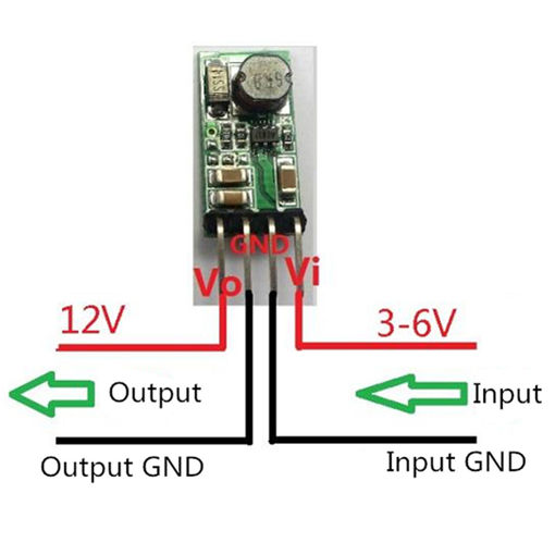 Immagine di DC 3.3V 3.7V 5V 6V to 12V Boost Voltage Regulator Module Converter Step Up Power Supply Board
