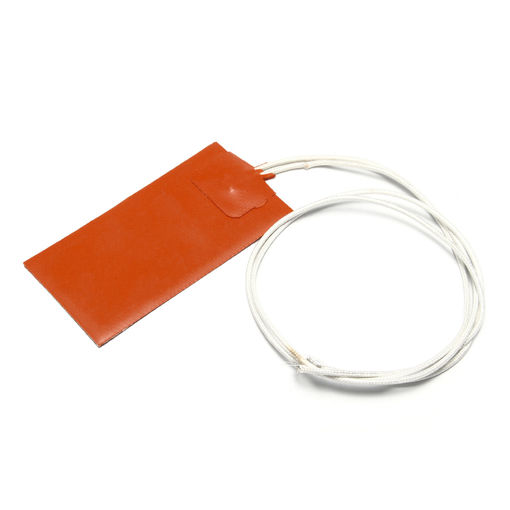 Picture of 15W 12V DC 50*100mm Flexible Waterproof Silicon Heater Pad Wiht Wire For 3D Printer