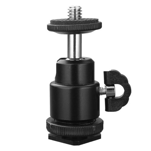 Picture of 1/4 inch Hot Shoe Ball Head for Camera Tripod LED Light Flash Bracket Holder Mount