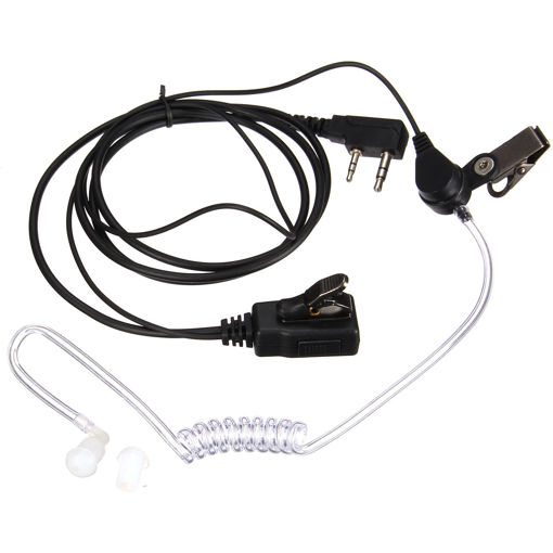 Picture of 2 Pin Flexible Acoustic Tube Mic Earphone for Baofeng Kenwood Retevis TYT Walkie Talkie Two Way Radio Headset