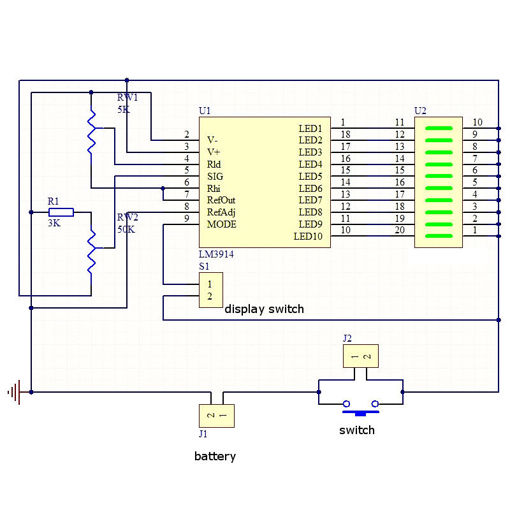 Immagine di LED Power Indicator Kit DIY Battery Tester Module For 2.4-20V Battery