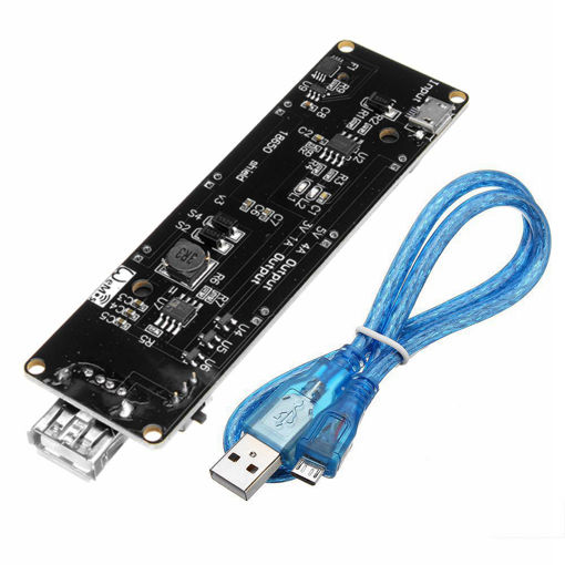 Picture of ESP32 ESP32S 0.5A Micro USB Charger Board 18650 Battery Charging Shield  For Arduino Wemos With Cable