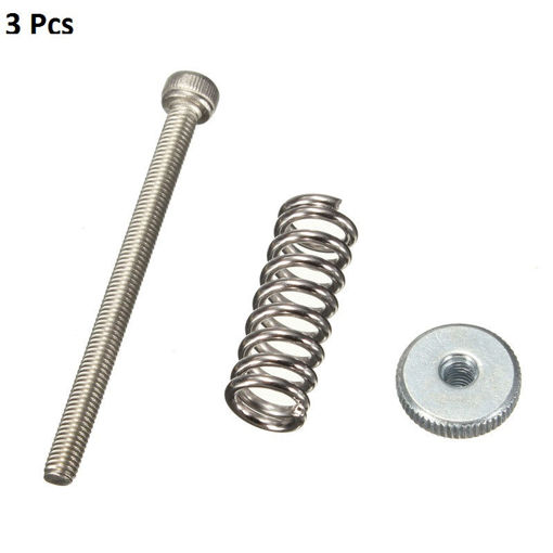 Picture of 3 PCS Leveling Components M3*40 Stainless Steel Screw with Spring & Leveling Knob For 3D Priter