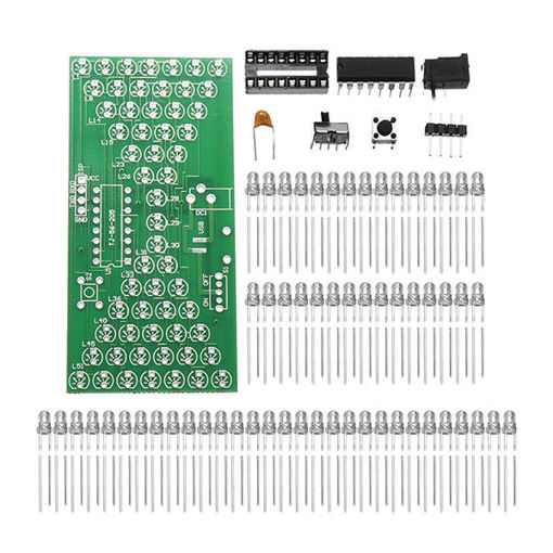 Immagine di DIY Electronic Hourglass Kit Interesting Learning Kit MCU DIY LED Flash Kit Spare Parts