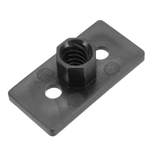 Picture of 3PCS T8 8mm Lead 2mm Pitch T Thread POM Black Plastic Nut Plate For 3D Printer