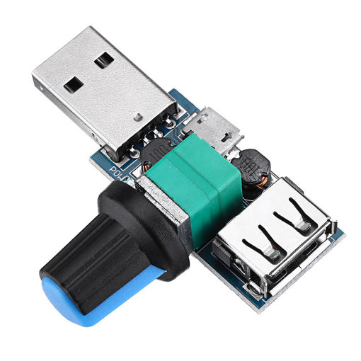 Immagine di USB Fan Speed Controller Module Reducing Noise Multi-stall Adjustment Governor DC 4-12V