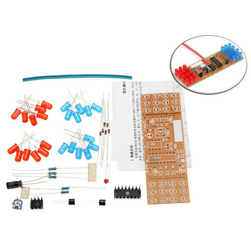 Immagine di DIY Double Color Flashing Lights Kit Electronic Production NE555+CD4017 Practice Learning Kit