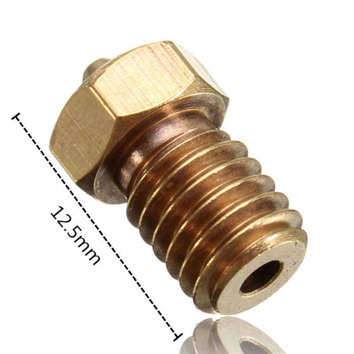 Picture of 10PCS V6 Brass Nozzle 1MM For 1.75mm Filament Copper Nozzle Extruder Print Head 3D Printer