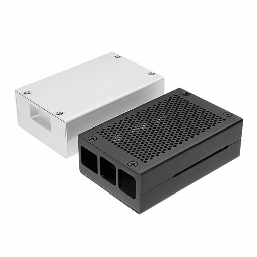 Immagine di Silver/Black Aluminum Case Metal Enclosure With Screwdriver For Raspberry Pi 3 Model B+(plus)