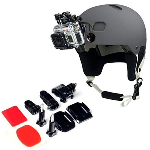 Immagine di Helmet Accessories Set J Hook BucklE Mount Basic Adapter Screw with 3M Sticker for Gopro Hero 5 4 3