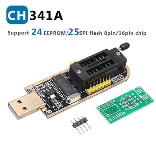Immagine di SPI FLASH BIOS USB Programmer Writer Burner 24 25 Serie USB To TTL CH341A