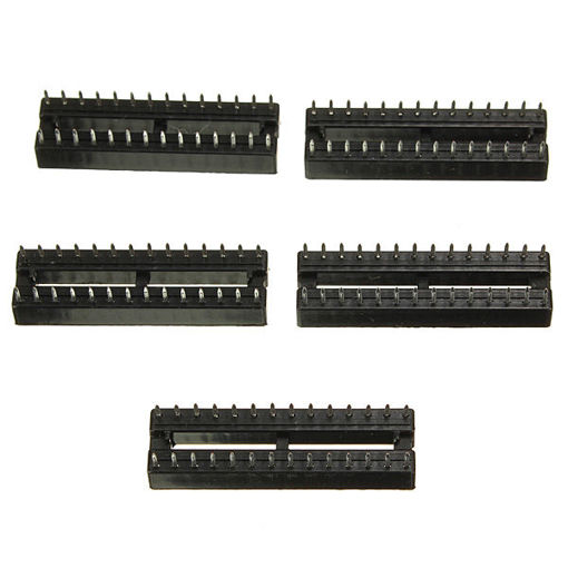 Picture of 100pcs 28 Pins IC DIP 2.54mm Wide Integrated Circuit Sockets Adaptor