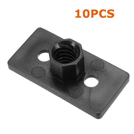 Immagine di 10PCS T8 8mm Lead 2mm Pitch T Thread POM Black Plastic Nut Plate For 3D Printer