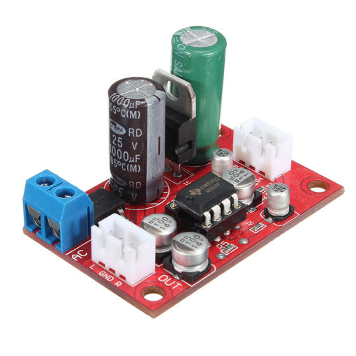 Picture of DC 9-24V AC 8-16V NE5532 Audio OP AMP Microphone Preamps Pre-Amplifier Board