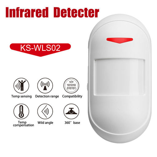 Picture of 3V Indoor/Outdoor ABS Body Infrared Security Motion Detector Sensor 360 Rotary