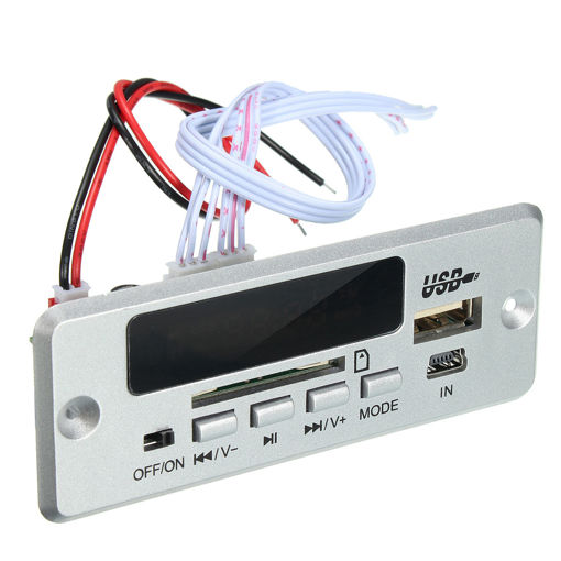 Immagine di DC 12V/5V MP3 Decode Board LED USB AUX FM bluetooth Radio Amplifier With Remote