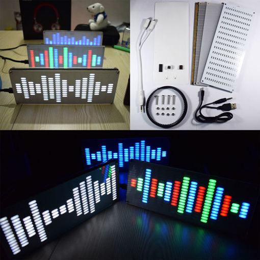 Immagine di DIY Big Size Touch Control 225 Segment LED Digital Equalizer Music Spectrum Sound Waves Kit