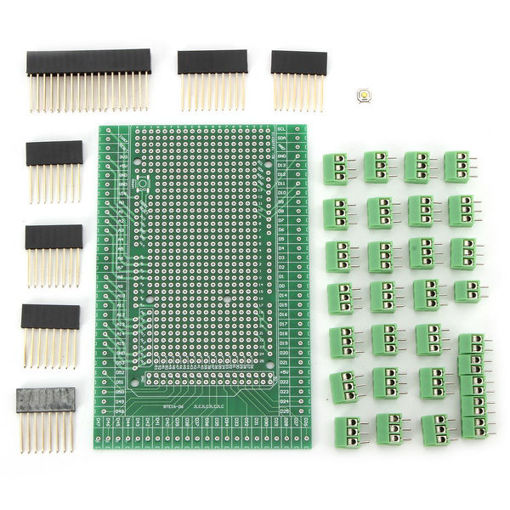 Immagine di Double-side PCB Prototype Screw Terminal Block Shield Board Kit For Mega2560 R3