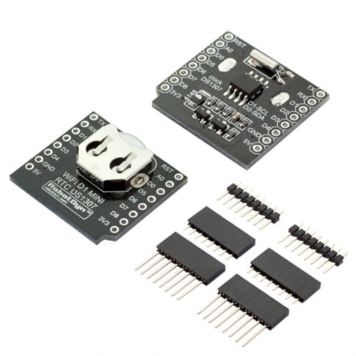 Immagine di 5Pcs RobotDyn RTC DS1307 Real Time Clock Battery Shield With Pin Headers Set