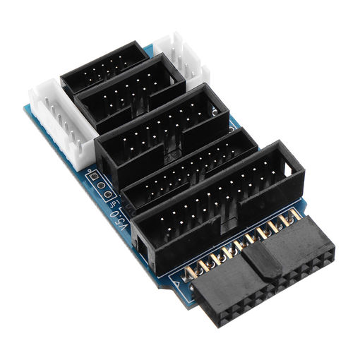 Immagine di 10pcs Multi-Function Switching Board Adapter Support J-LINK V8 V9 ULINK 2 ST-LINK Emulator STM32