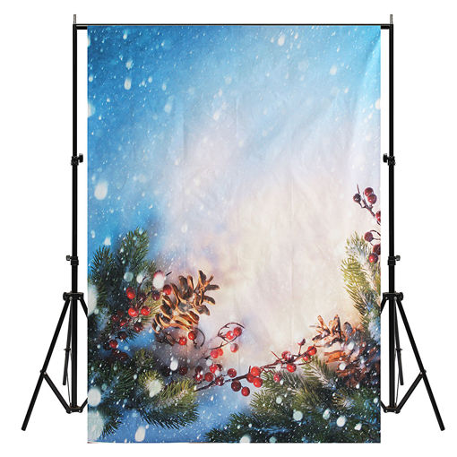 Immagine di 5X7ft Christmas Snow Vinyl Photography Studio Backdrop Photo Background