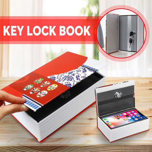 Picture of Secret Dictionary Key Lock Book Money Cash Jewellery Safe Hidden Security Box