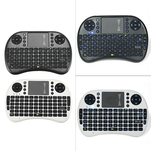 Picture of I8 PRO 2.4Ghz Wireless Blue Backlit Mini Keyboard Air Mouse Touchpad for TV Box PC