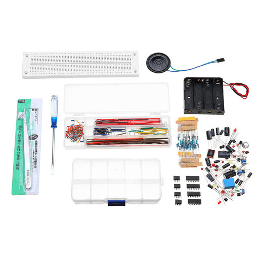 Immagine di Beginner Breadboard DIY Kit 555 Integrated Circuit 130 Cases Of Experimental Package