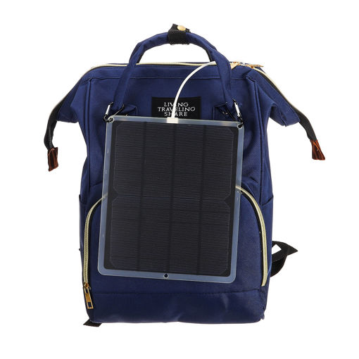 Picture of 10W 12V 600mA 210*175*2.5mm Monocrystalline Semi-flexible Solar Panel + Crocodile Clip Cable + 2xCarabiner Set Kit with Single USB+ Rear Junction Box
