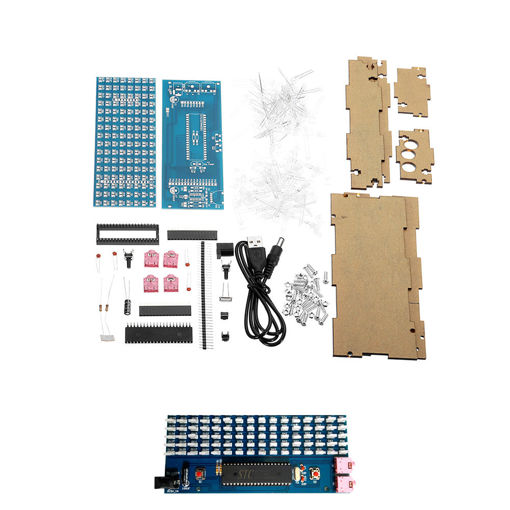 Immagine di 8*16 mm LED DIY Microcontroller Board Music Spectrum Display Kits Audio Level Indicator