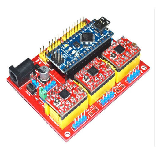 Picture of CNC Shield V4 Expansion Board With Nano & 3Pcs Red A4988 For 3D Printer
