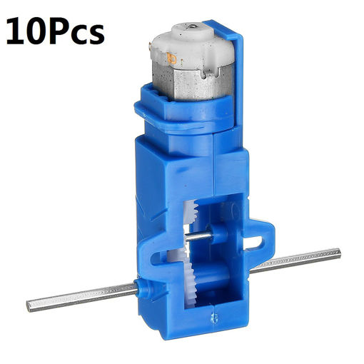 Immagine di 10pcs 1:28 Blue Hexagonal Axis 130 Motor Gearbox for DIY Chassis Car Model