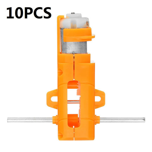 Picture of 10pcs 1:28 Orange Hexagonal Axis 130 Motor Gearbox for DIY Chassis Car Model