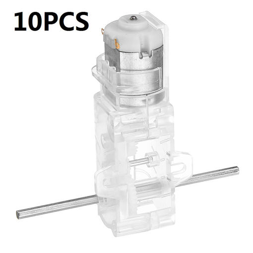 Picture of 10pcs 1:28 Transparent Hexagonal Axis 130 Motor Gearbox for DIY Chassis Car Model