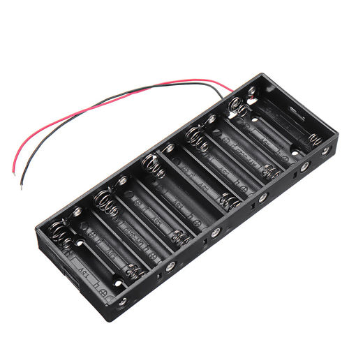 Immagine di 10pcs 10 Slots AA Battery Box Battery Holder Board for 10xAA Batteries DIY kit Case