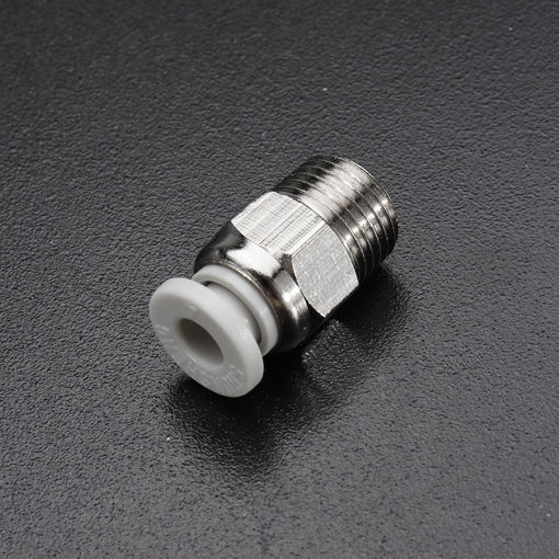 Picture of 10pcs Creality 3D Silver 1/8 Teeth Thread Nozzle Quick Direct Pneumatic Connector For 3D Printer