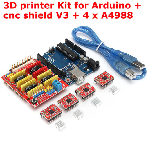 Immagine di 3D printer Kit for Arduino CNC Shield V3+UNO R3+A4988*4 GRBL Compatible