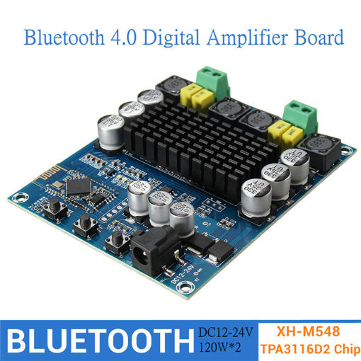 Immagine di TPA3116D2 2x120W Wireless bluetooth 4.0 Audio Receiver Digital Amplifier Board