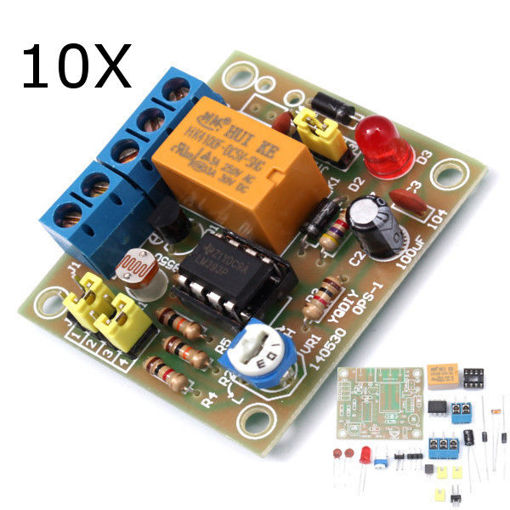 Picture of 10Pcs DIY Light Operated Switch Kit Light Control Switch With Photosensitive DC 5-6V