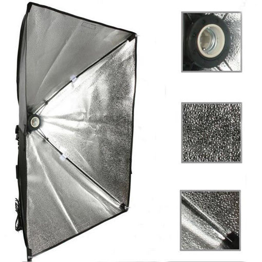 Immagine di 50x70cm Softbox With E27 Lamp Holder Socket Soft Cloth For Photography Studio